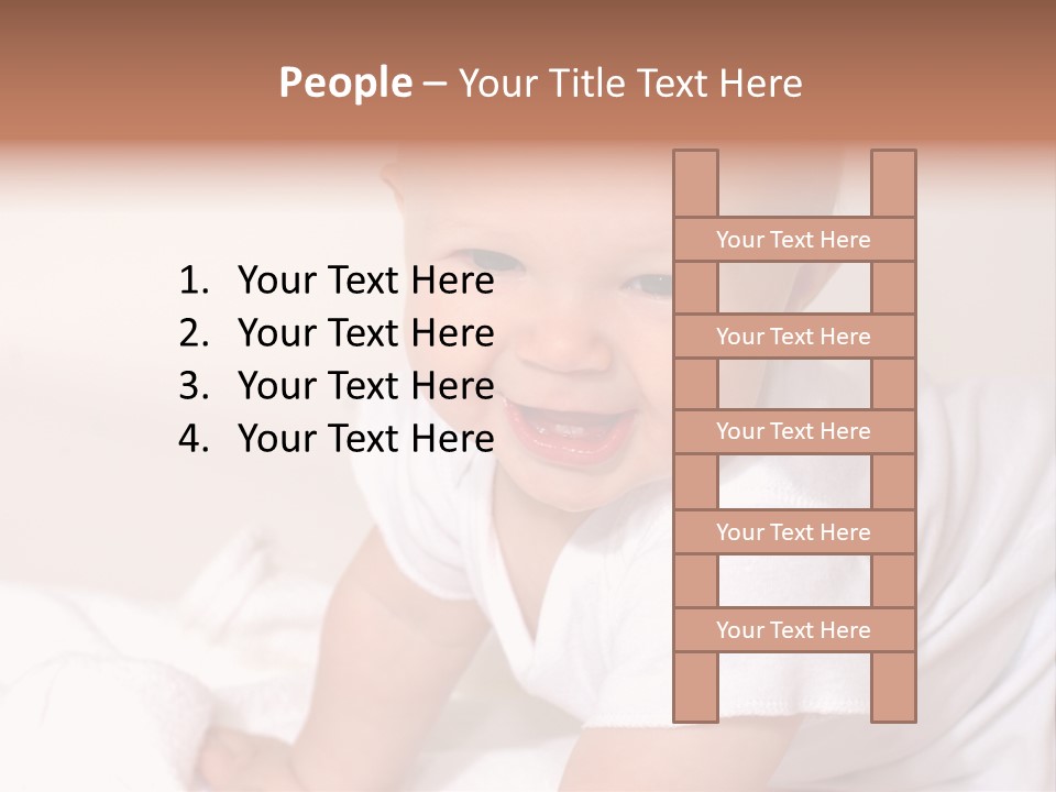 A Charming Portrait Of A Little Baby Boy. He Is 6 Months Old In This Series. PowerPoint Template