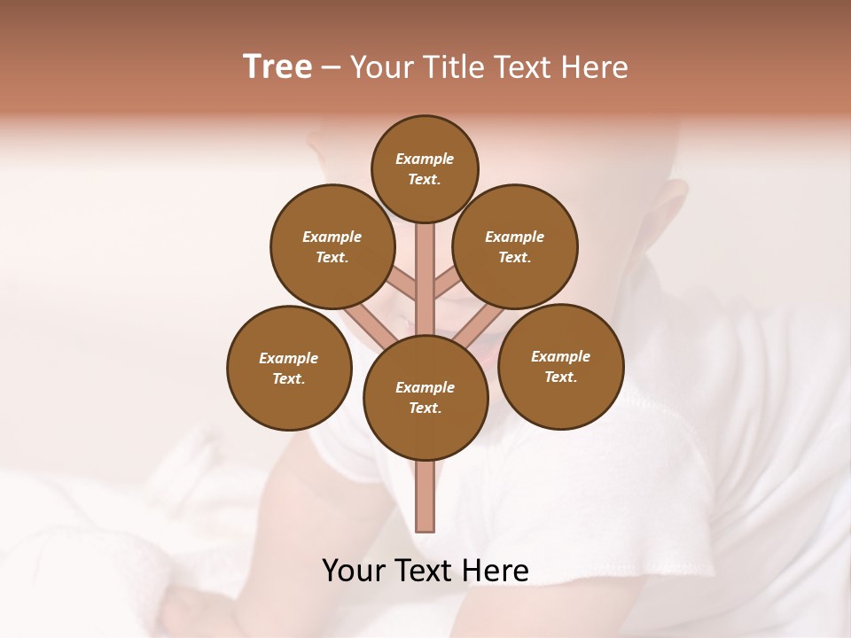 A Charming Portrait Of A Little Baby Boy. He Is 6 Months Old In This Series. PowerPoint Template