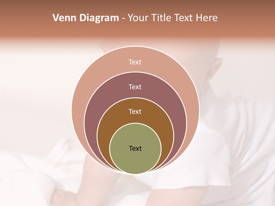 A Charming Portrait Of A Little Baby Boy. He Is 6 Months Old In This Series. PowerPoint Template