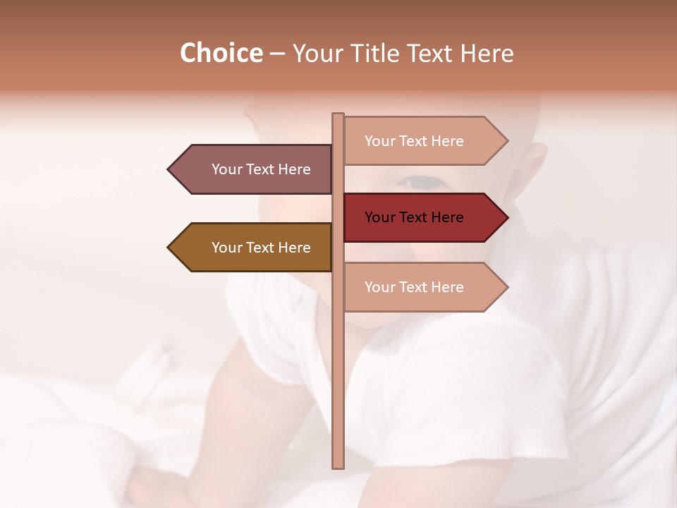 A Charming Portrait Of A Little Baby Boy. He Is 6 Months Old In This Series. PowerPoint Template