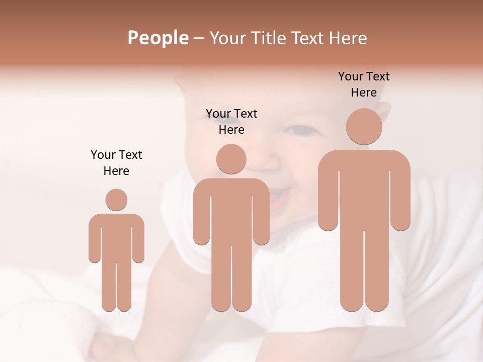 A Charming Portrait Of A Little Baby Boy. He Is 6 Months Old In This Series. PowerPoint Template