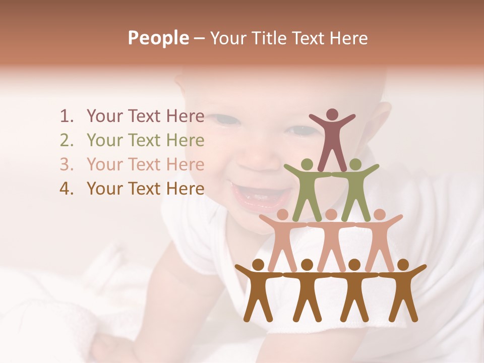 A Charming Portrait Of A Little Baby Boy. He Is 6 Months Old In This Series. PowerPoint Template