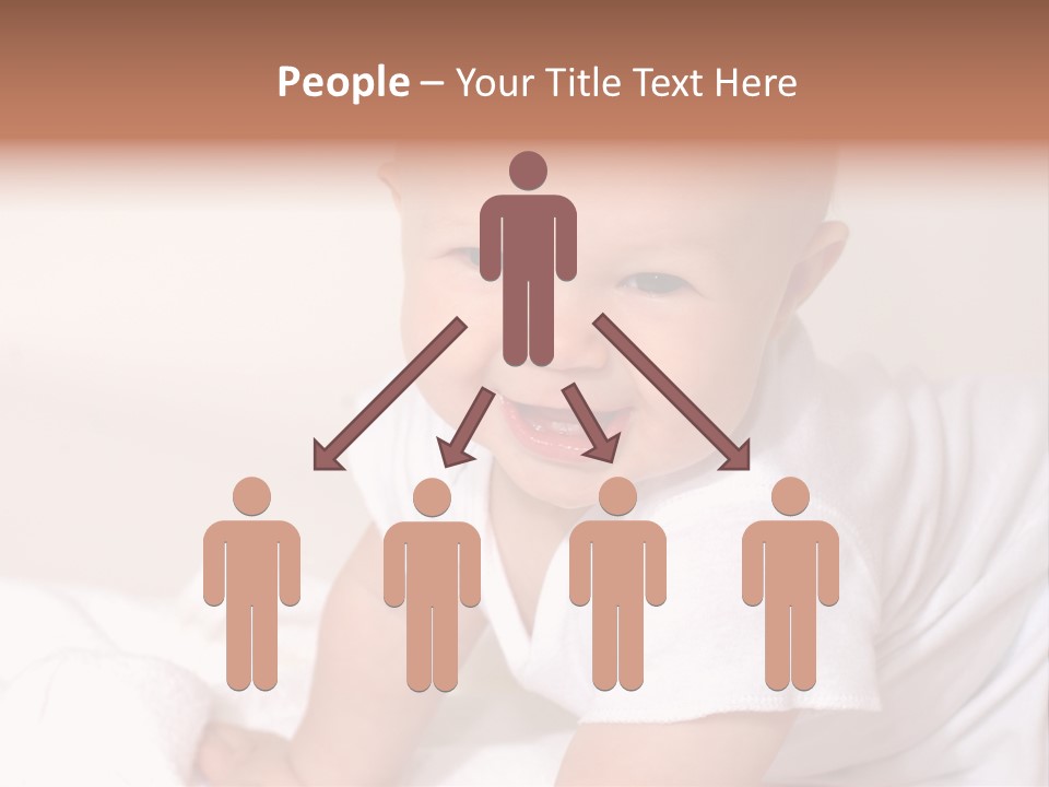 A Charming Portrait Of A Little Baby Boy. He Is 6 Months Old In This Series. PowerPoint Template