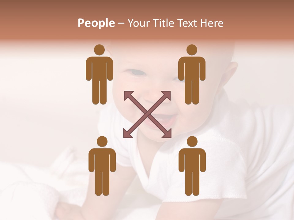 A Charming Portrait Of A Little Baby Boy. He Is 6 Months Old In This Series. PowerPoint Template