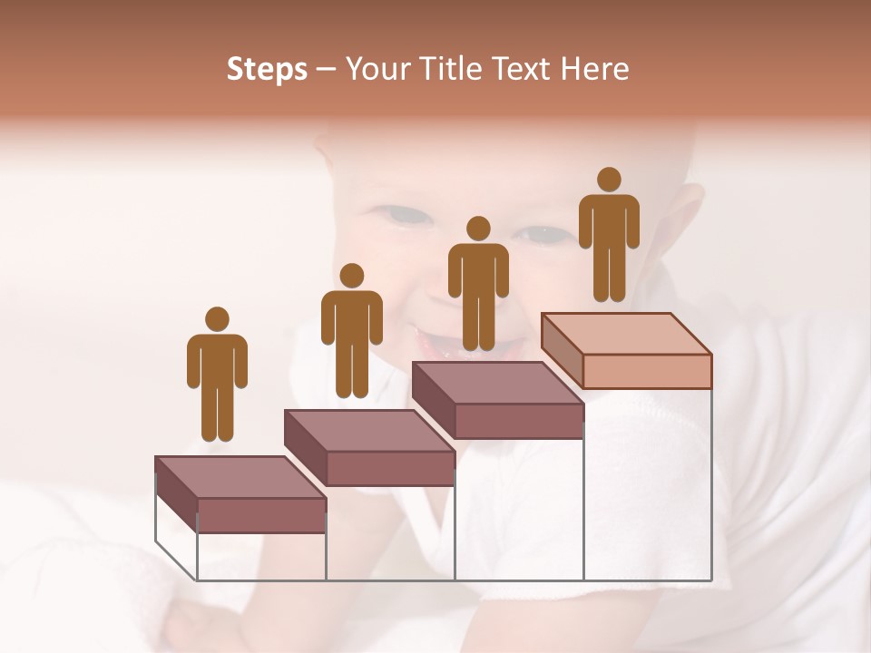 A Charming Portrait Of A Little Baby Boy. He Is 6 Months Old In This Series. PowerPoint Template