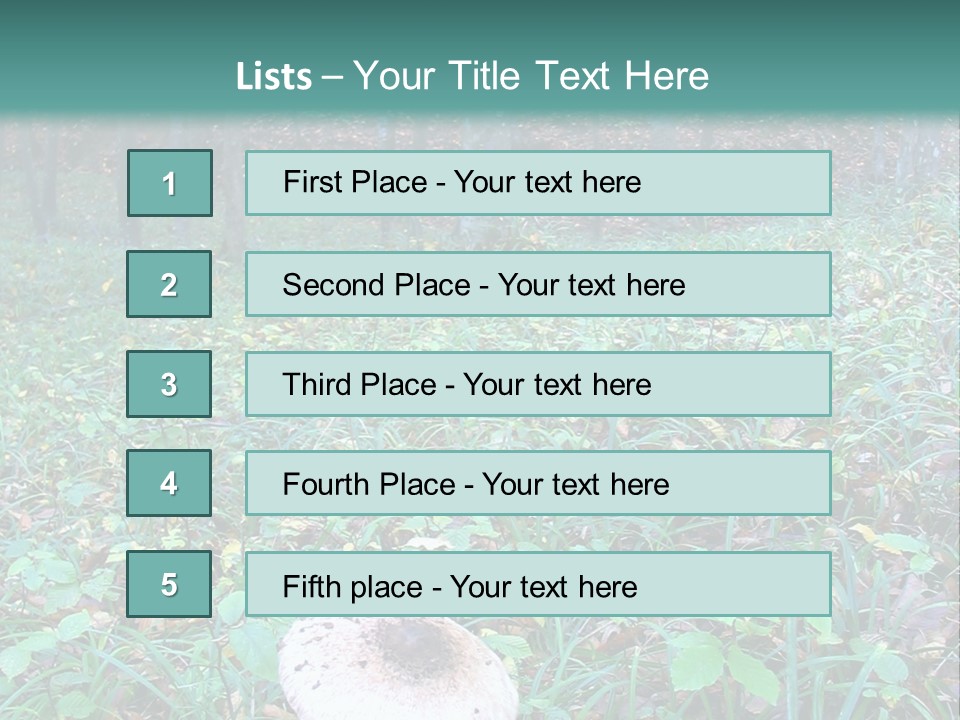 Mushroom In The Forest PowerPoint Template