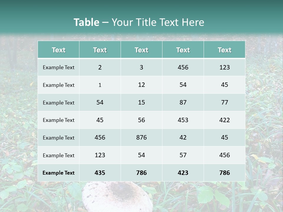 Mushroom In The Forest PowerPoint Template