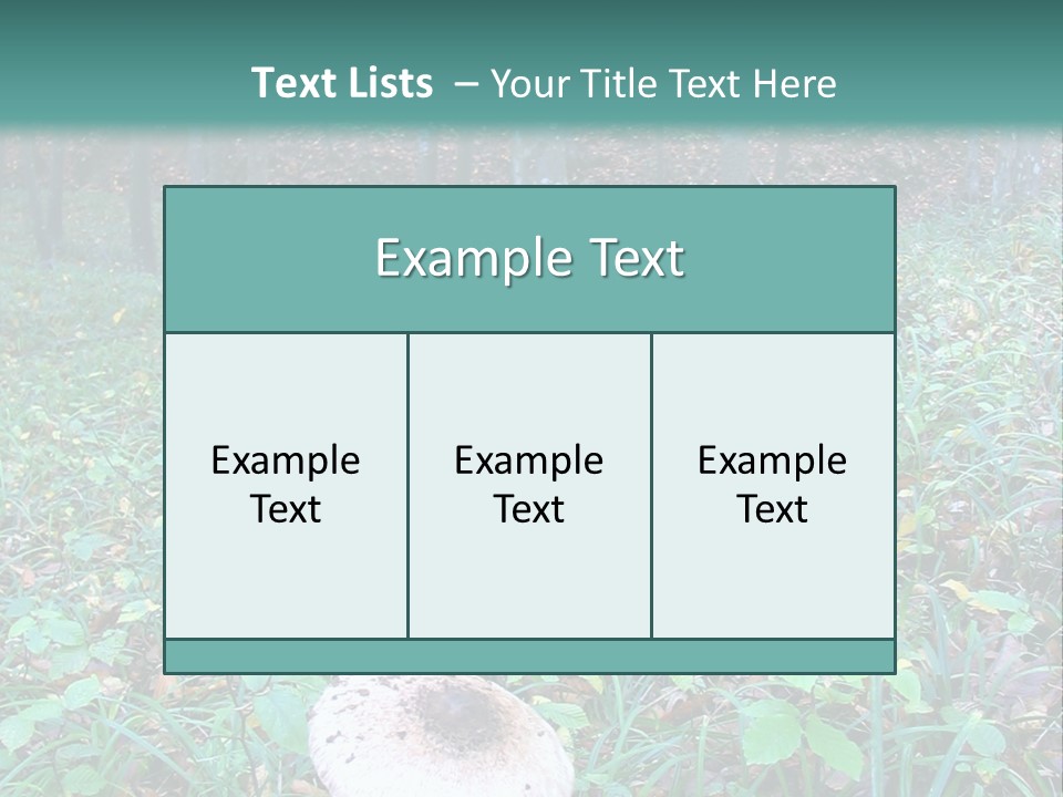 Mushroom In The Forest PowerPoint Template