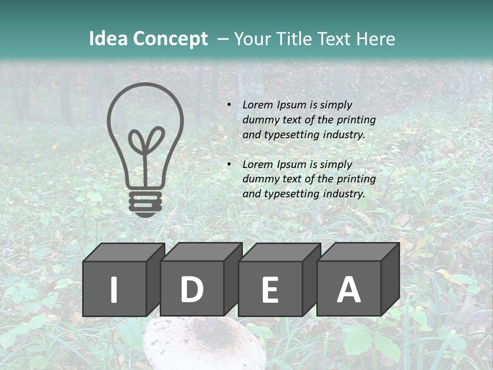 Mushroom In The Forest PowerPoint Template