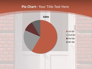 A Red Brick Building With A White Door PowerPoint Template