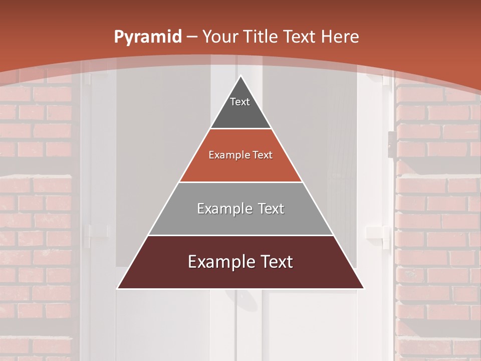A Red Brick Building With A White Door PowerPoint Template