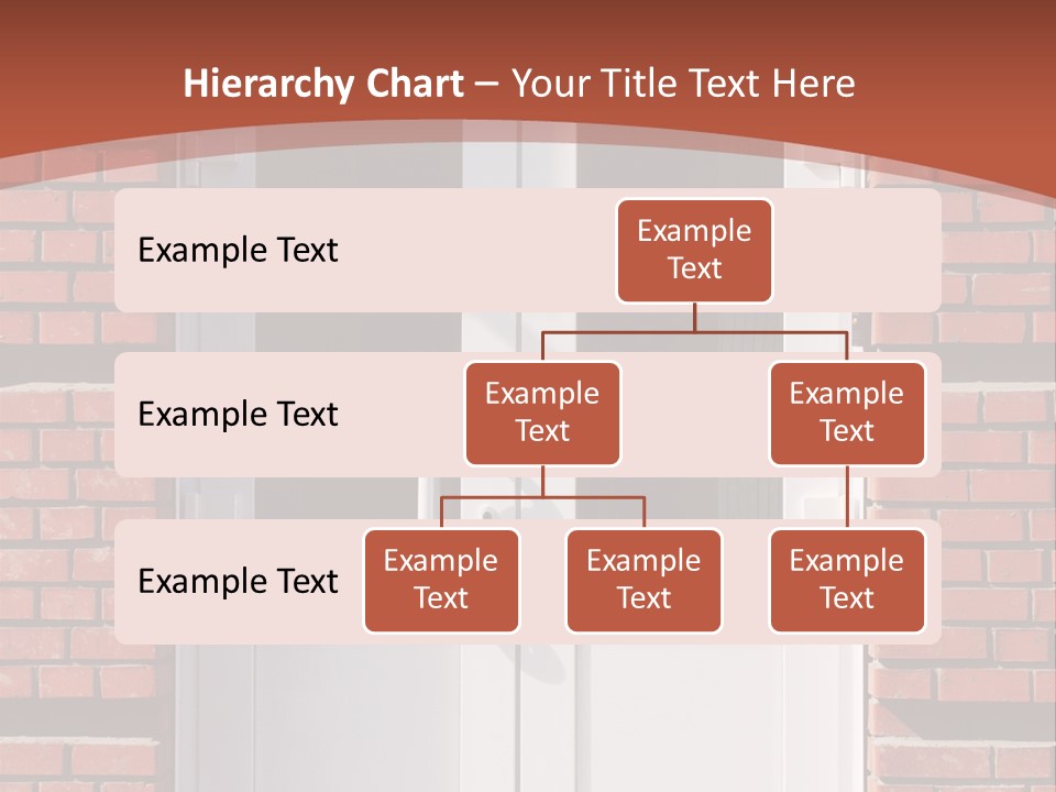 A Red Brick Building With A White Door PowerPoint Template