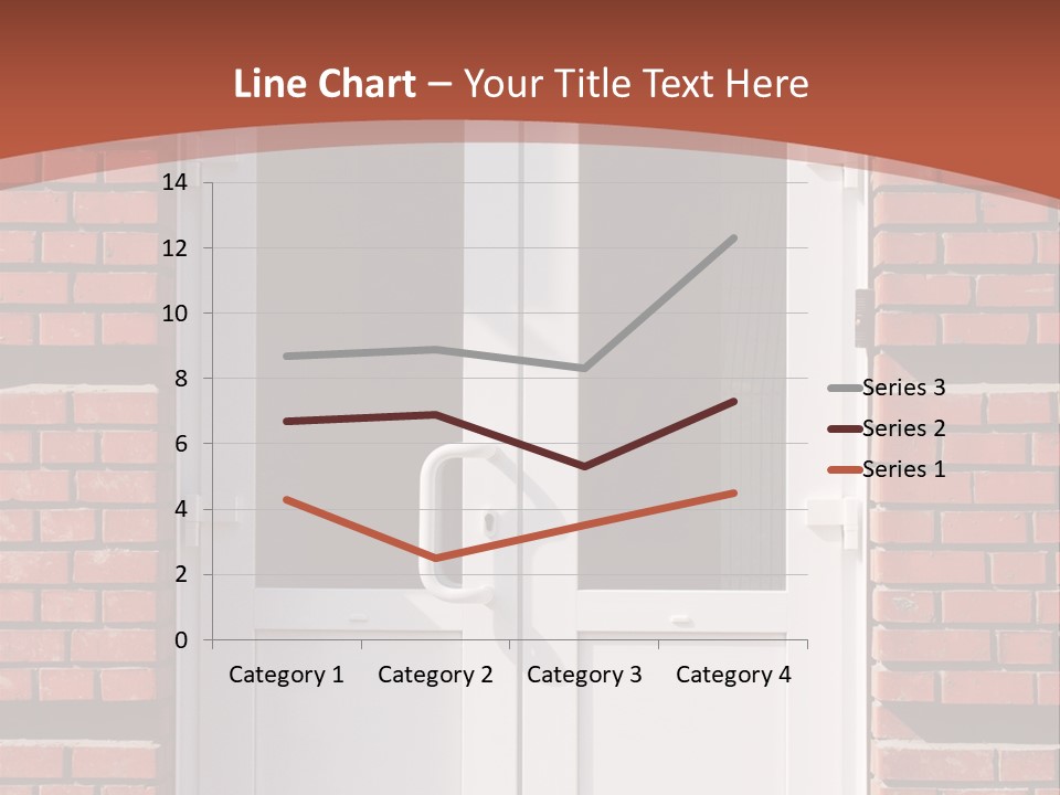 A Red Brick Building With A White Door PowerPoint Template