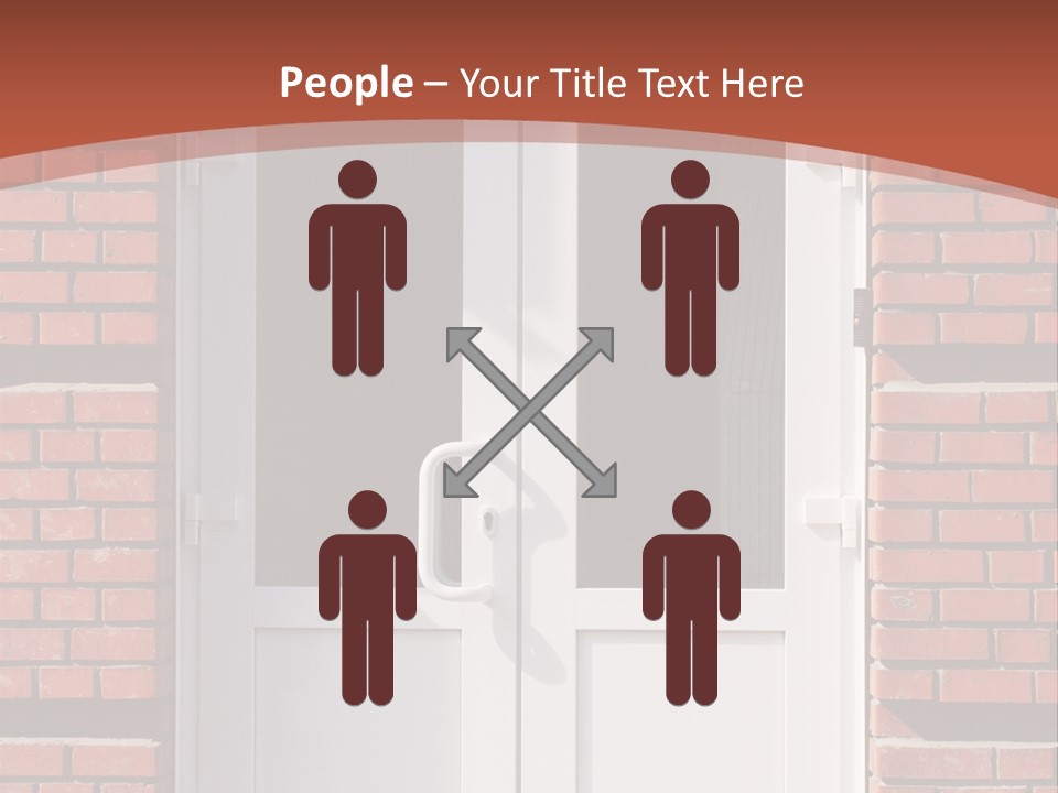 A Red Brick Building With A White Door PowerPoint Template