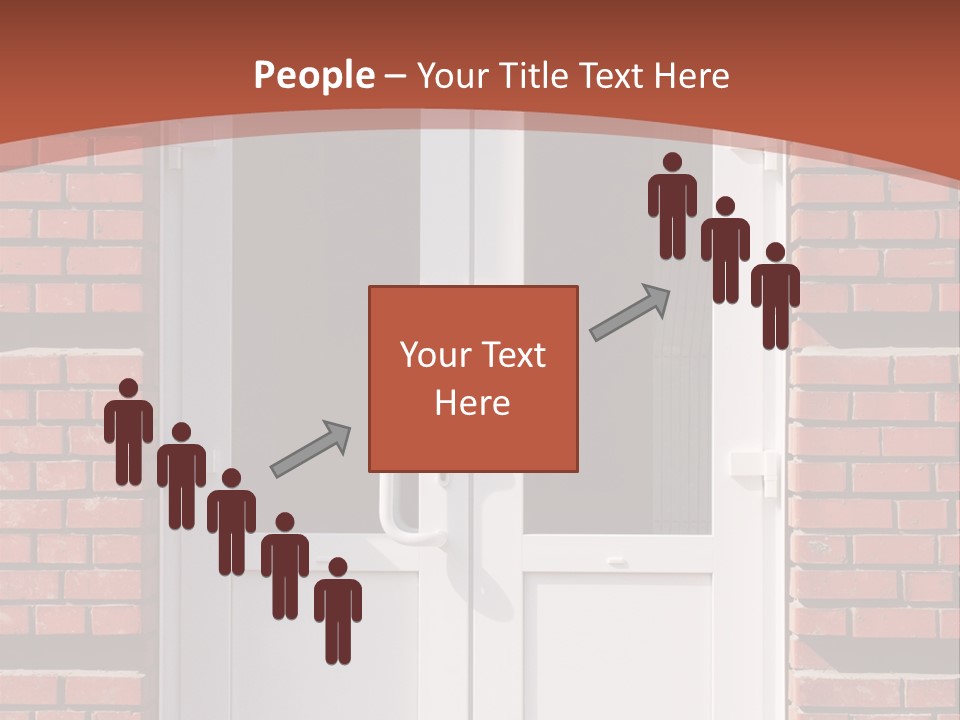 A Red Brick Building With A White Door PowerPoint Template