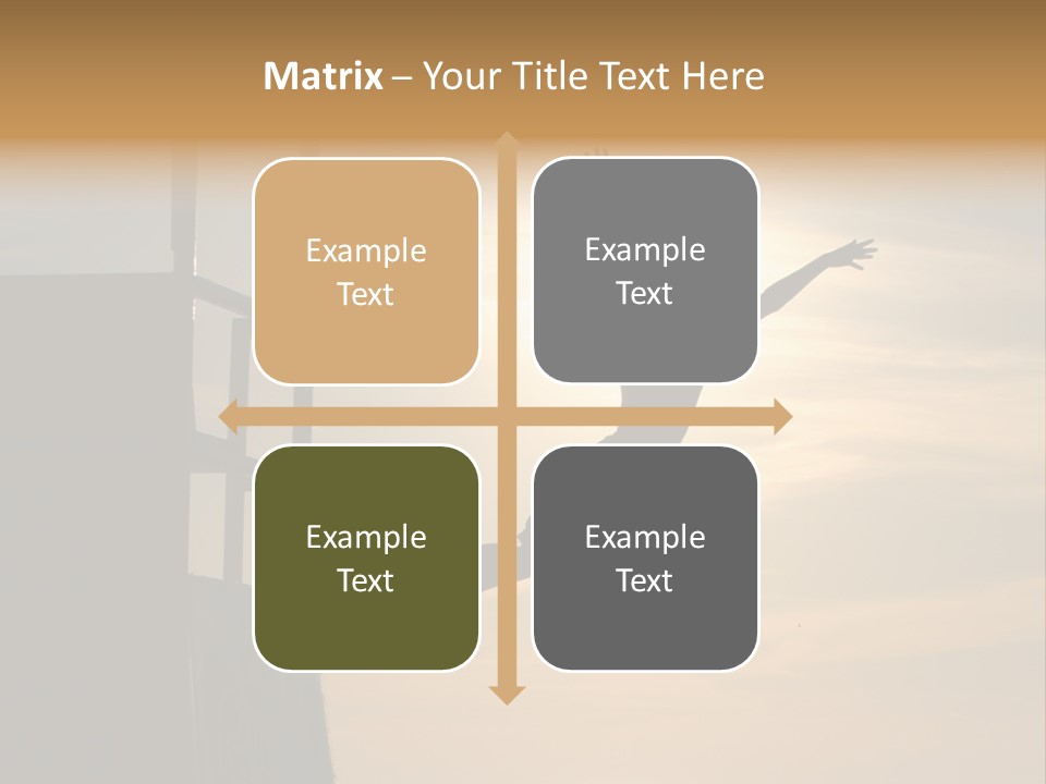 Silhouette Of Boy Jumping Off Lifeguard Stand PowerPoint Template