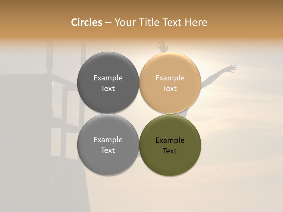 Silhouette Of Boy Jumping Off Lifeguard Stand PowerPoint Template