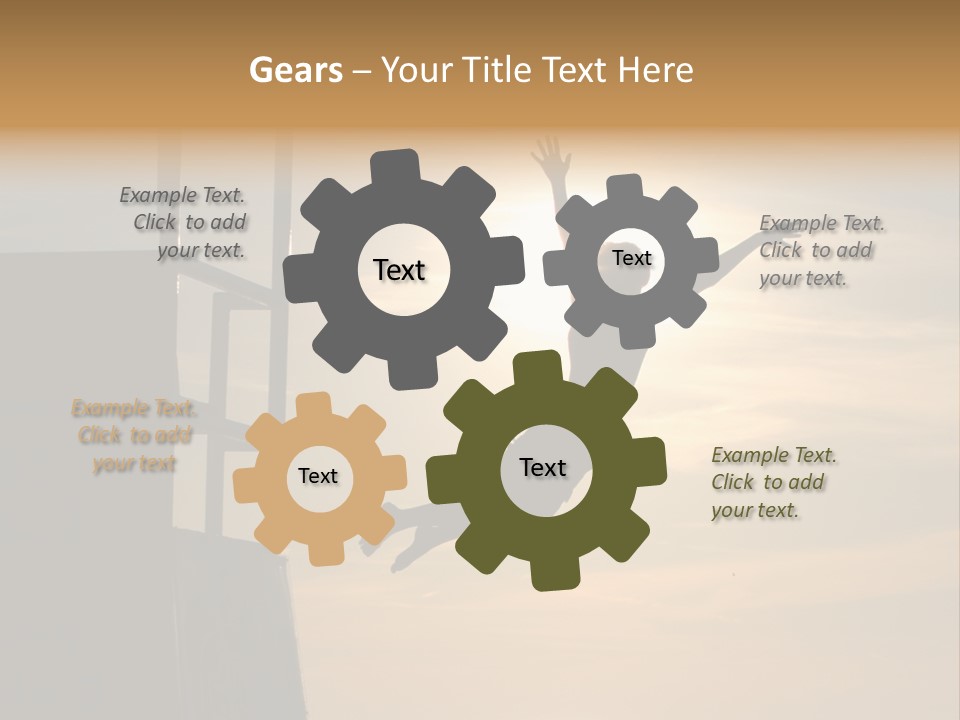 Silhouette Of Boy Jumping Off Lifeguard Stand PowerPoint Template