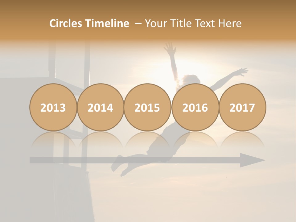 Silhouette Of Boy Jumping Off Lifeguard Stand PowerPoint Template