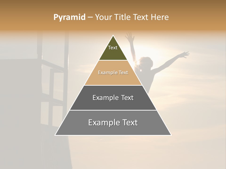 Silhouette Of Boy Jumping Off Lifeguard Stand PowerPoint Template