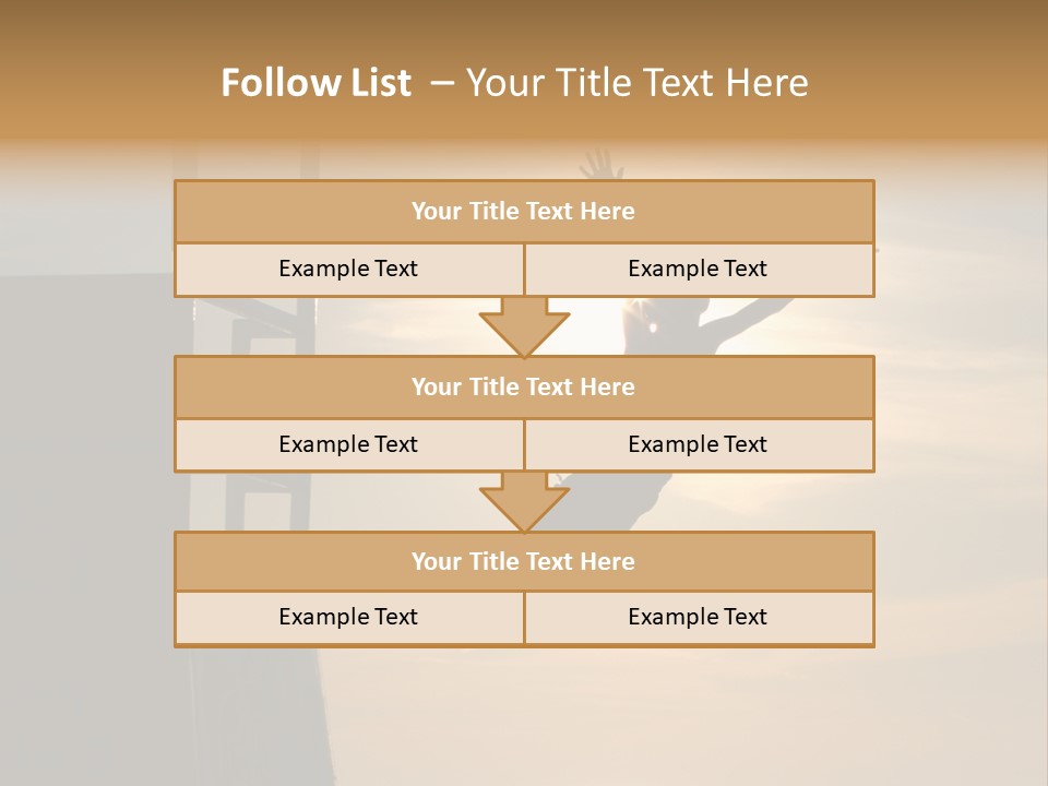 Silhouette Of Boy Jumping Off Lifeguard Stand PowerPoint Template