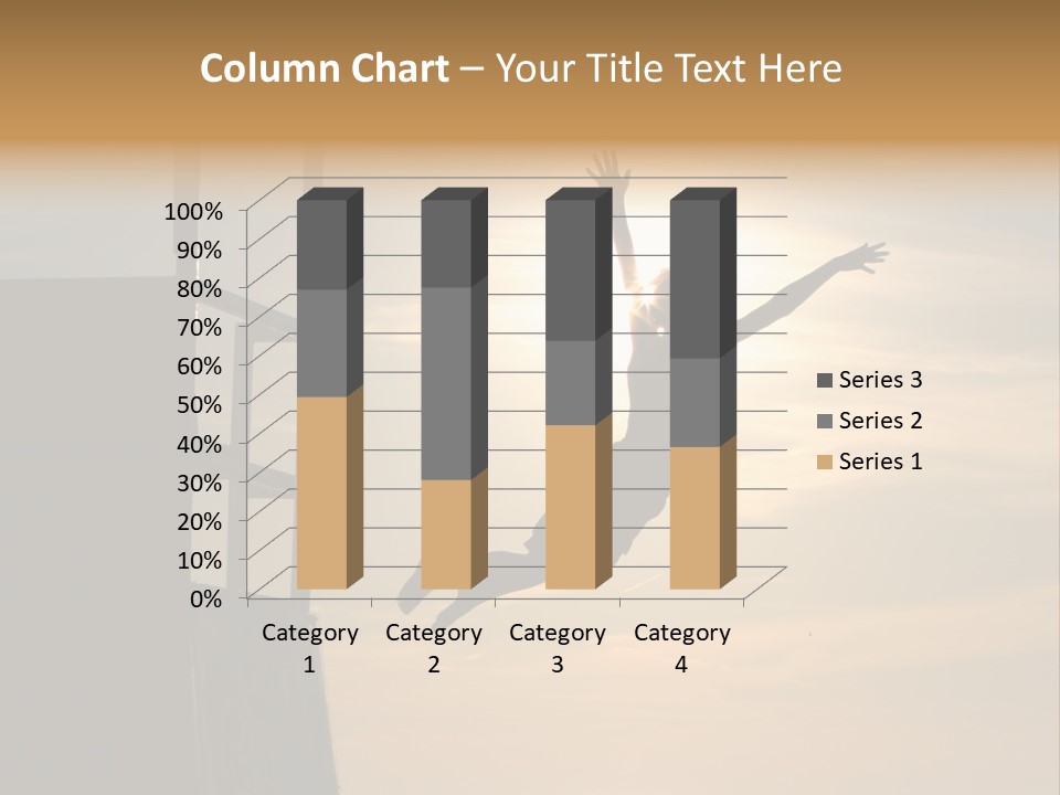 Silhouette Of Boy Jumping Off Lifeguard Stand PowerPoint Template