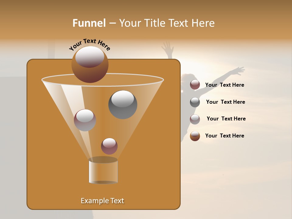 Silhouette Of Boy Jumping Off Lifeguard Stand PowerPoint Template