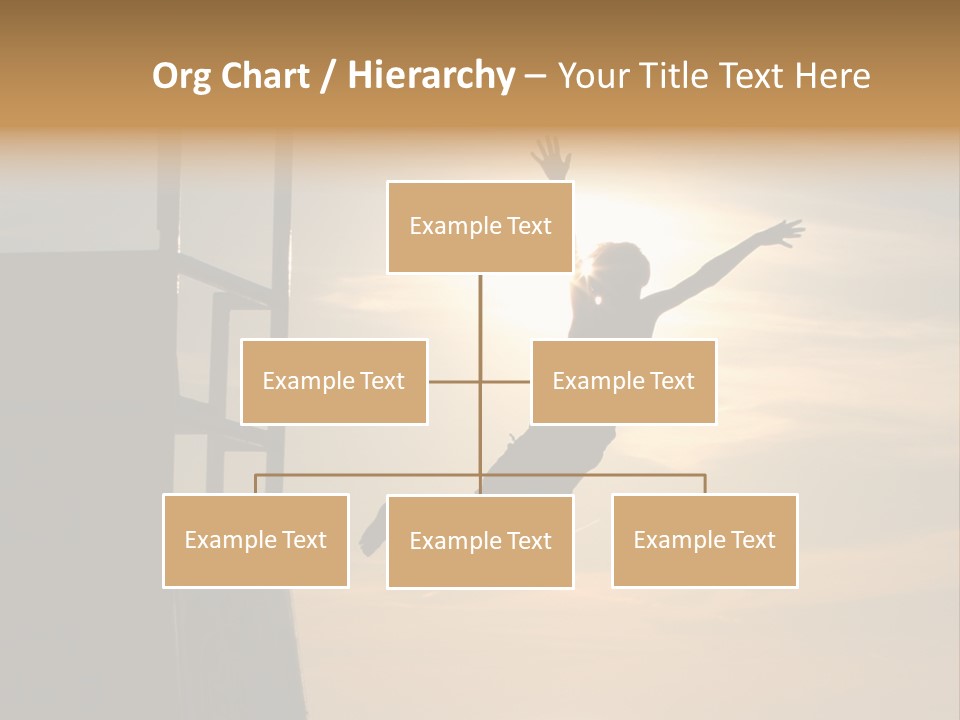 Silhouette Of Boy Jumping Off Lifeguard Stand PowerPoint Template