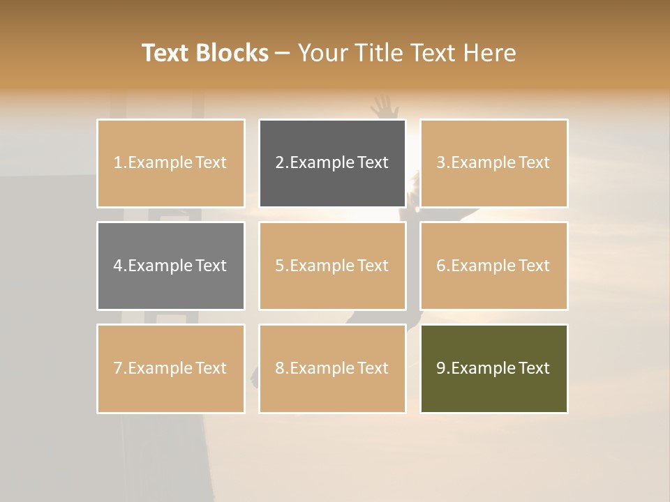 Silhouette Of Boy Jumping Off Lifeguard Stand PowerPoint Template