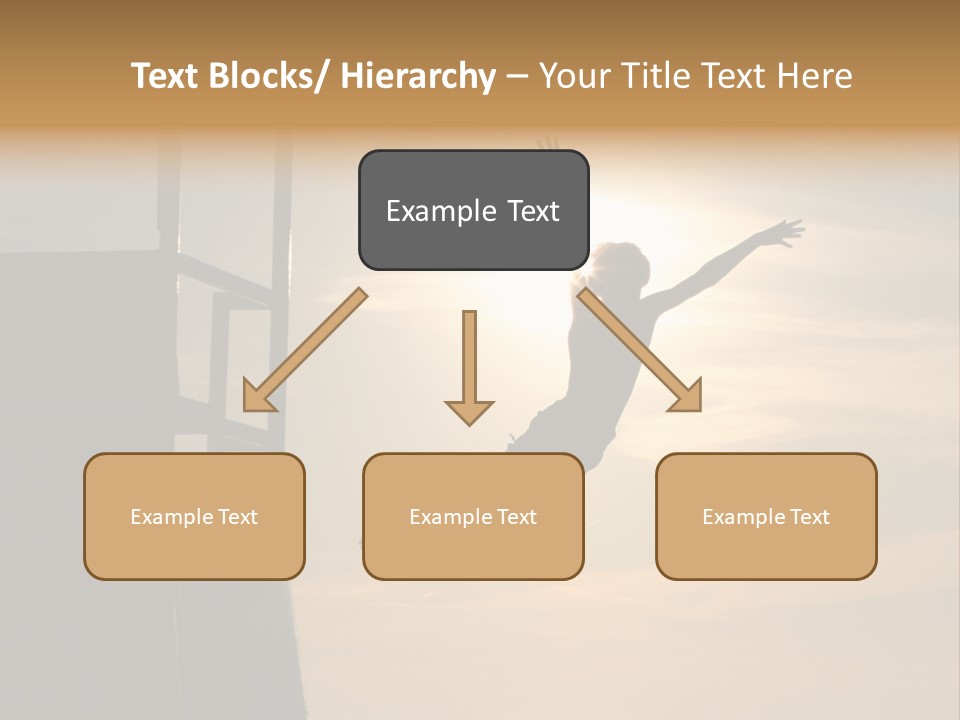 Silhouette Of Boy Jumping Off Lifeguard Stand PowerPoint Template