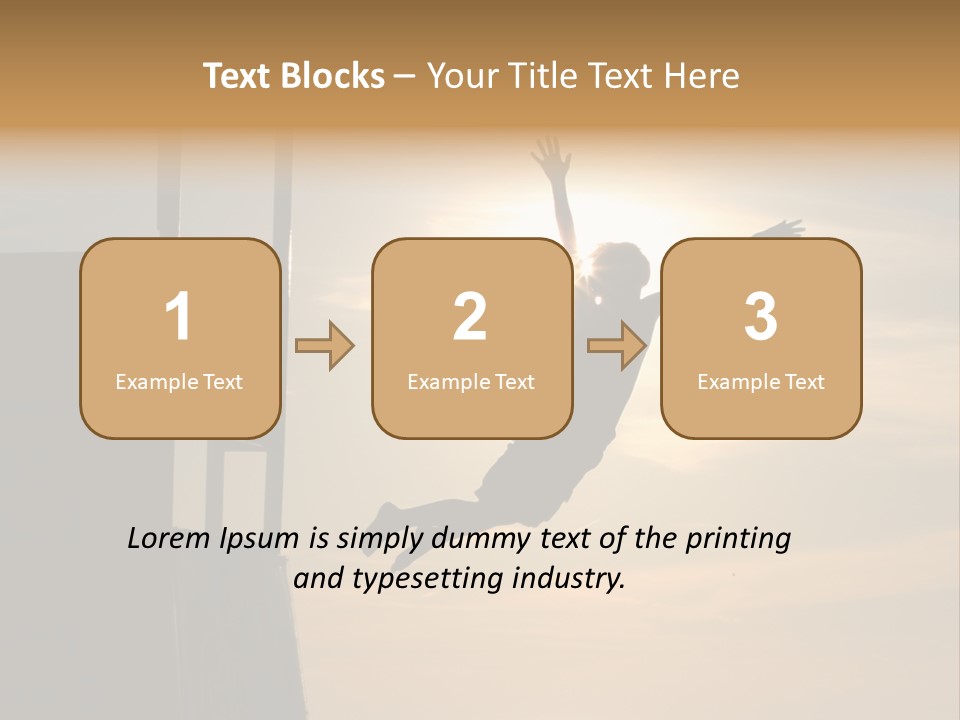 Silhouette Of Boy Jumping Off Lifeguard Stand PowerPoint Template