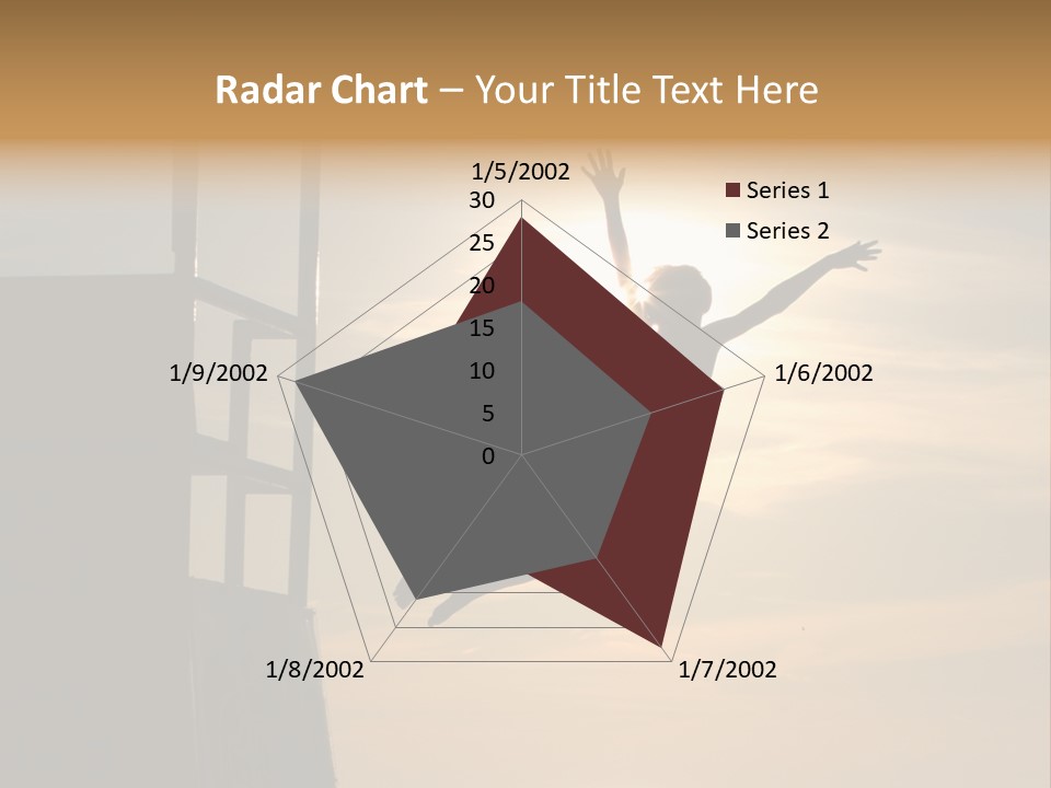 Silhouette Of Boy Jumping Off Lifeguard Stand PowerPoint Template