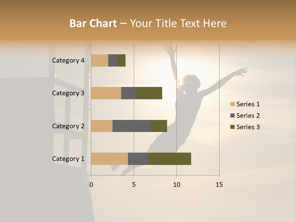 Silhouette Of Boy Jumping Off Lifeguard Stand PowerPoint Template