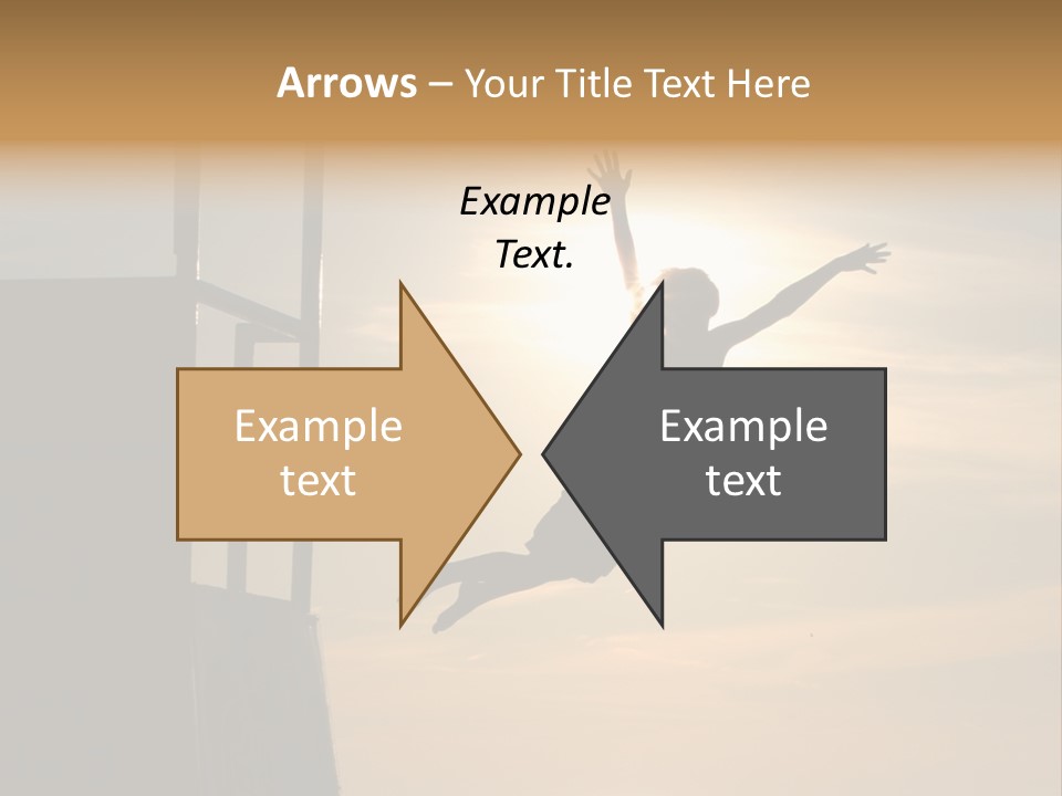 Silhouette Of Boy Jumping Off Lifeguard Stand PowerPoint Template