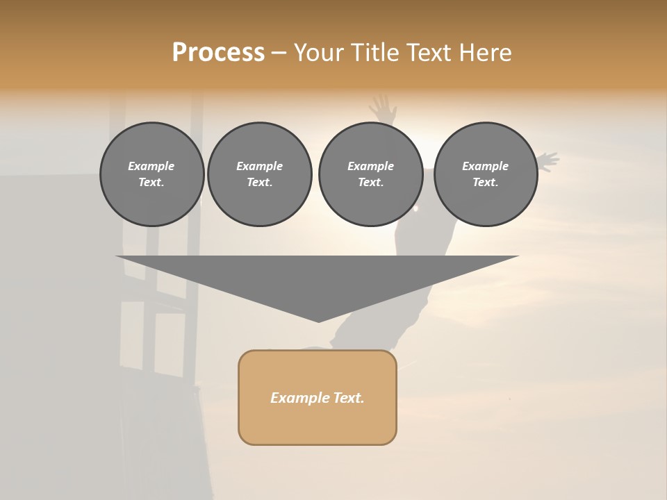 Silhouette Of Boy Jumping Off Lifeguard Stand PowerPoint Template