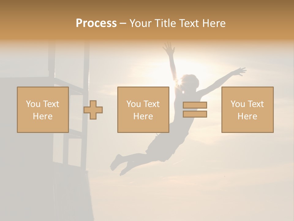 Silhouette Of Boy Jumping Off Lifeguard Stand PowerPoint Template