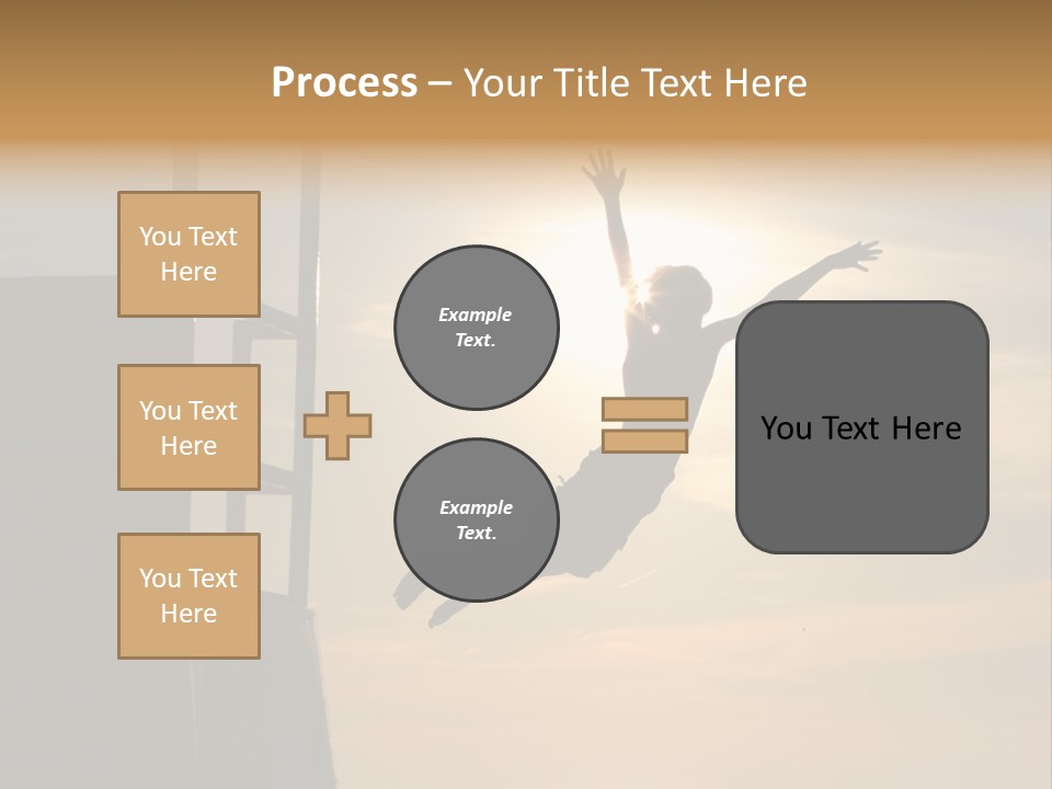 Silhouette Of Boy Jumping Off Lifeguard Stand PowerPoint Template