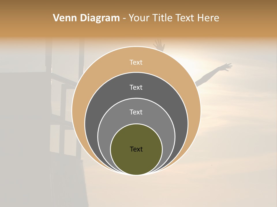 Silhouette Of Boy Jumping Off Lifeguard Stand PowerPoint Template