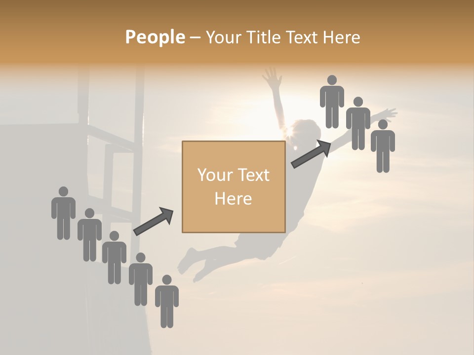 Silhouette Of Boy Jumping Off Lifeguard Stand PowerPoint Template