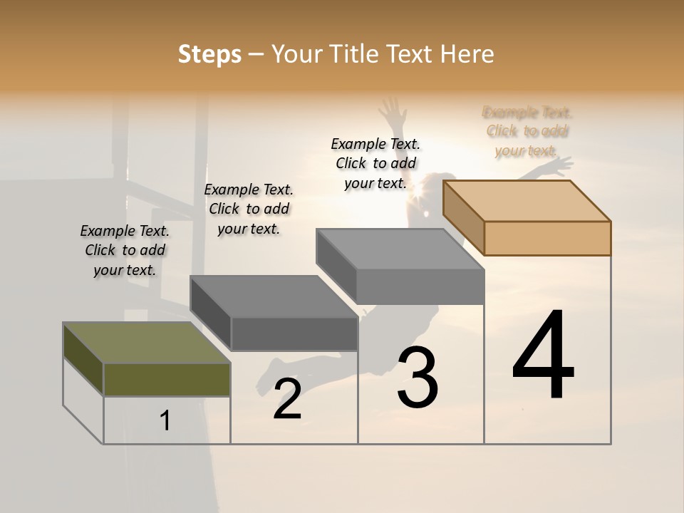 Silhouette Of Boy Jumping Off Lifeguard Stand PowerPoint Template