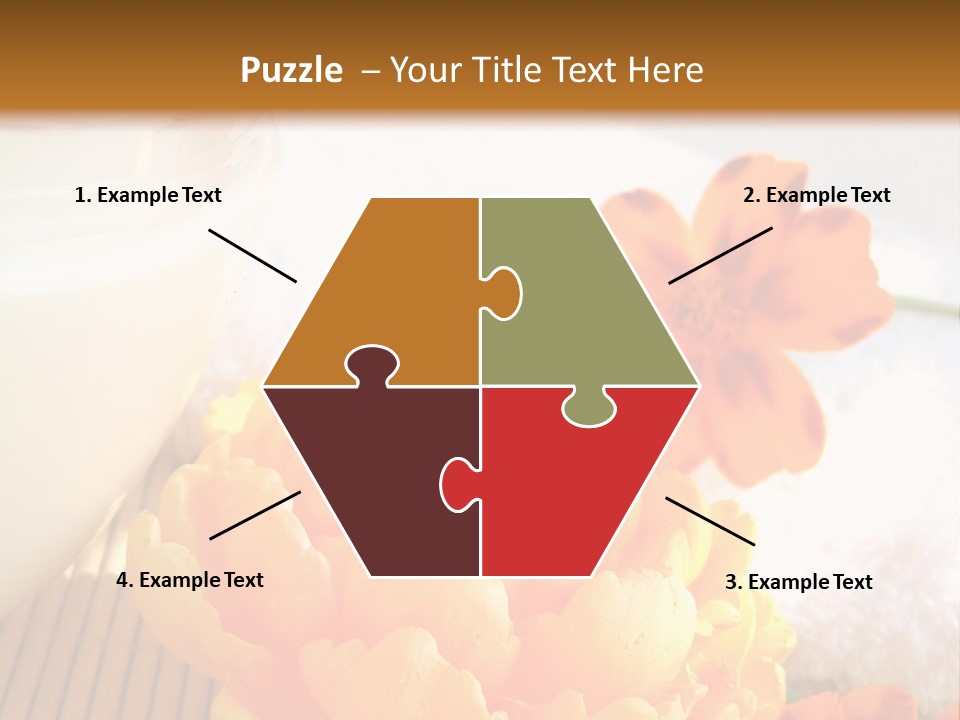 Cosmetic Moisturizing Cream And Candle With Flowers PowerPoint Template