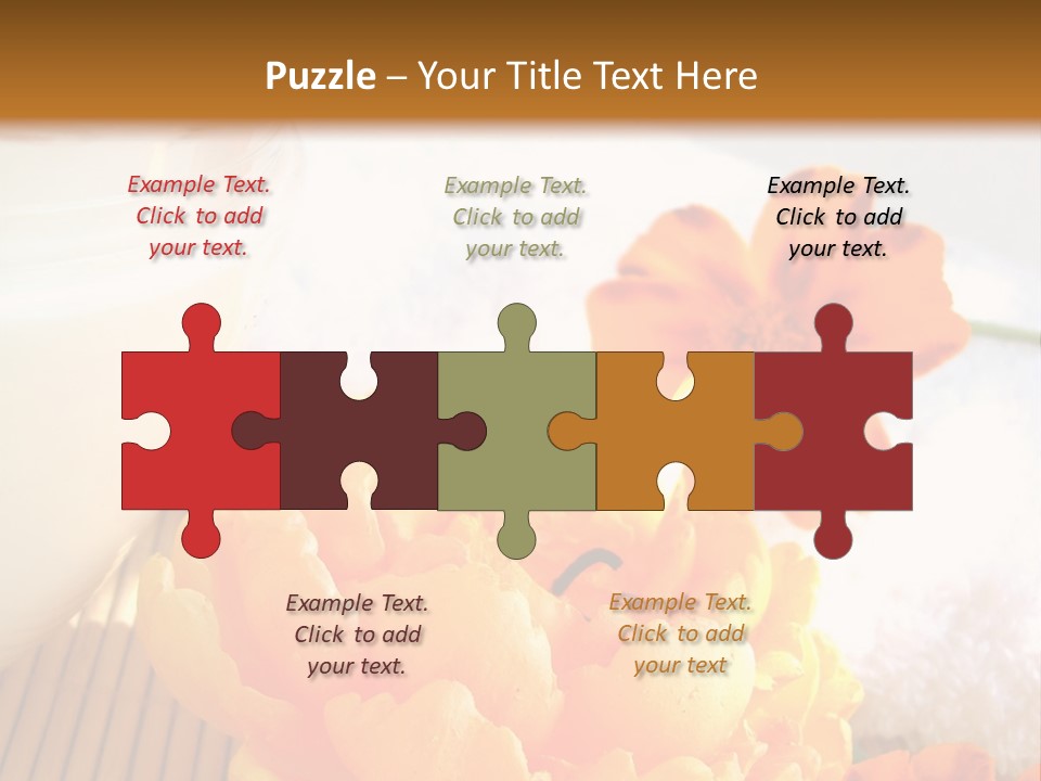 Cosmetic Moisturizing Cream And Candle With Flowers PowerPoint Template