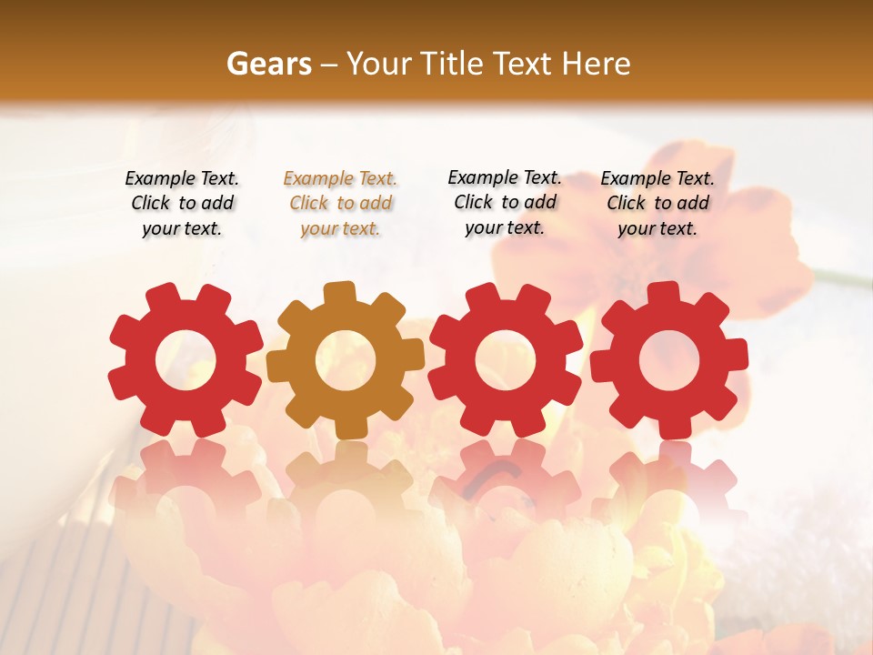 Cosmetic Moisturizing Cream And Candle With Flowers PowerPoint Template