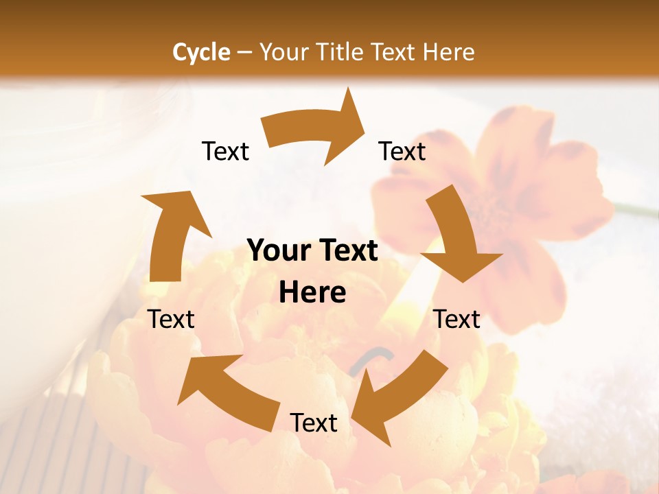 Cosmetic Moisturizing Cream And Candle With Flowers PowerPoint Template