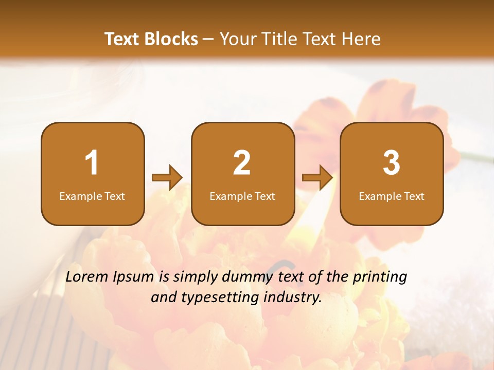 Cosmetic Moisturizing Cream And Candle With Flowers PowerPoint Template