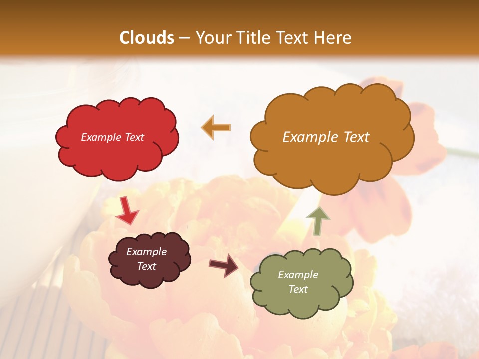 Cosmetic Moisturizing Cream And Candle With Flowers PowerPoint Template