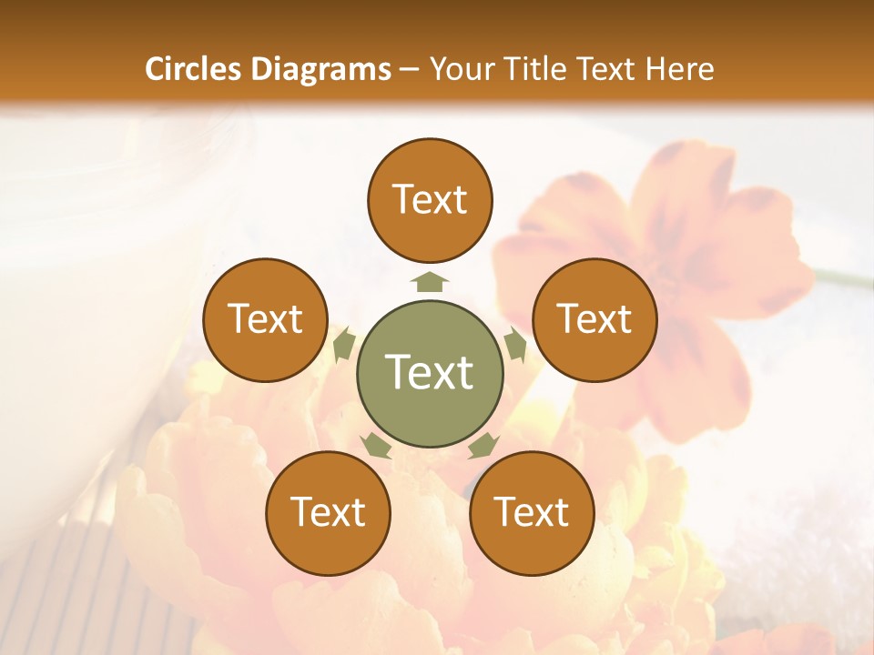 Cosmetic Moisturizing Cream And Candle With Flowers PowerPoint Template