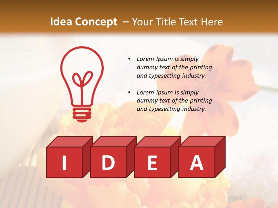 Cosmetic Moisturizing Cream And Candle With Flowers PowerPoint Template