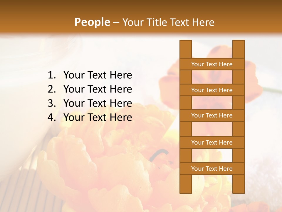 Cosmetic Moisturizing Cream And Candle With Flowers PowerPoint Template