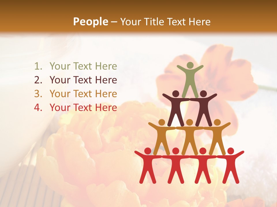 Cosmetic Moisturizing Cream And Candle With Flowers PowerPoint Template